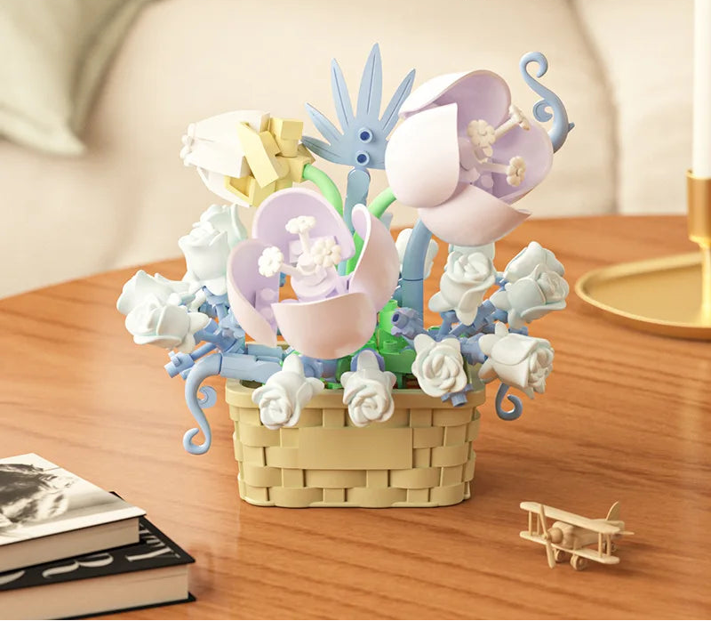 Micro Building Block Flower Bouquet
