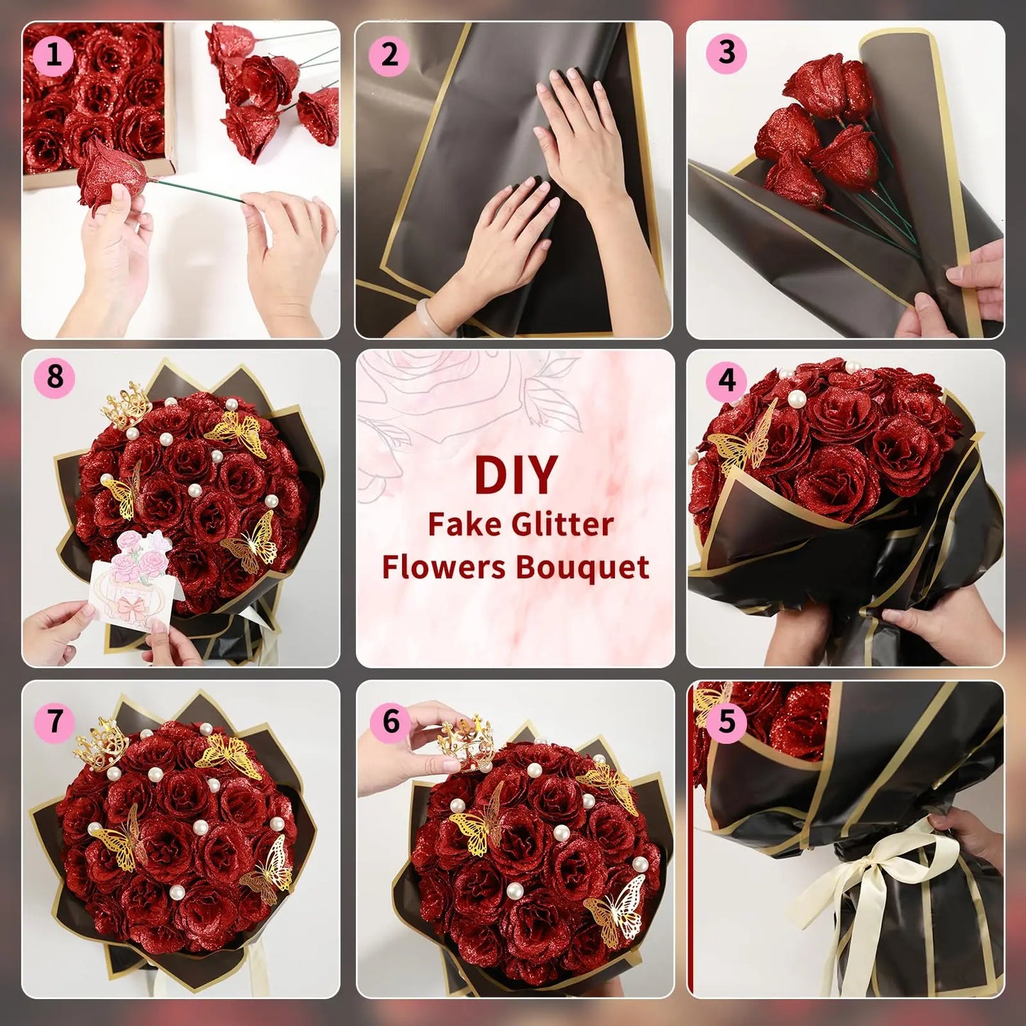 Glitter Rose Bouquet