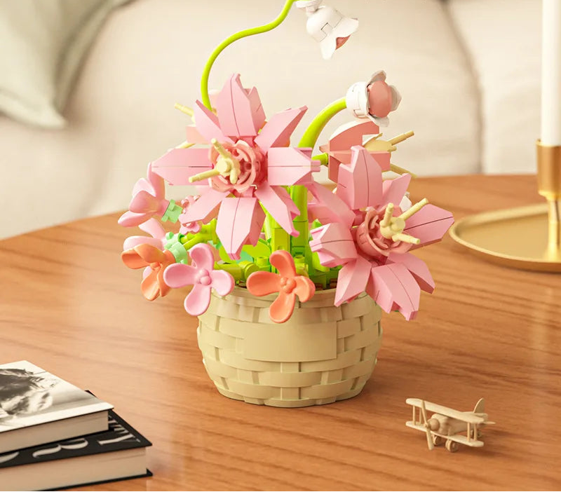 Micro Building Block Flower Bouquet