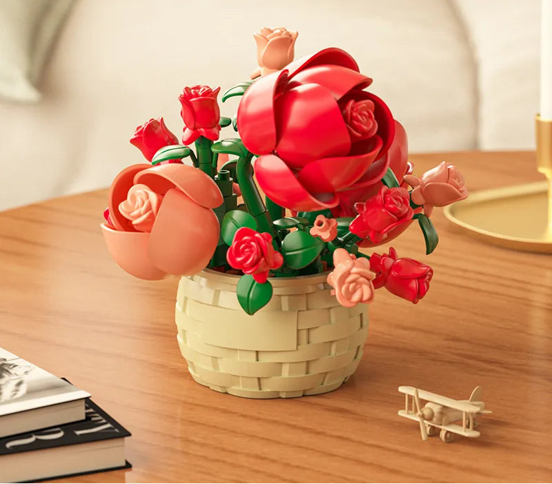 Micro Building Block Flower Bouquet