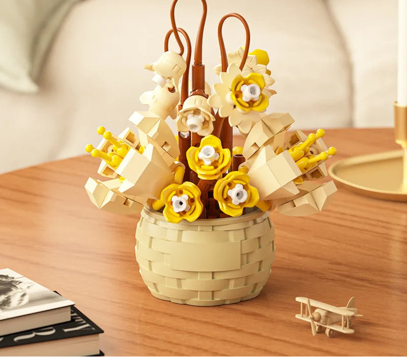 Micro Building Block Flower Bouquet
