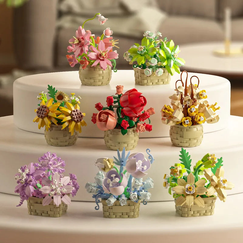 Micro Building Block Flower Bouquet