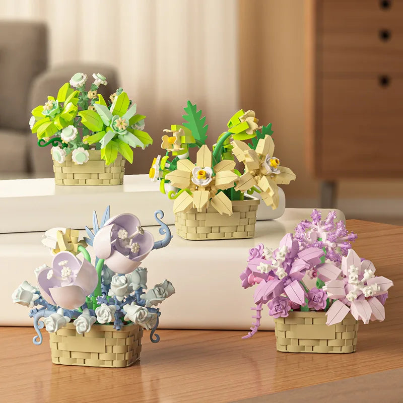 Micro Building Block Flower Bouquet