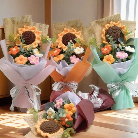 Crochet Sunflower Bouquet